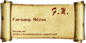 Farsang Mózes névjegykártya